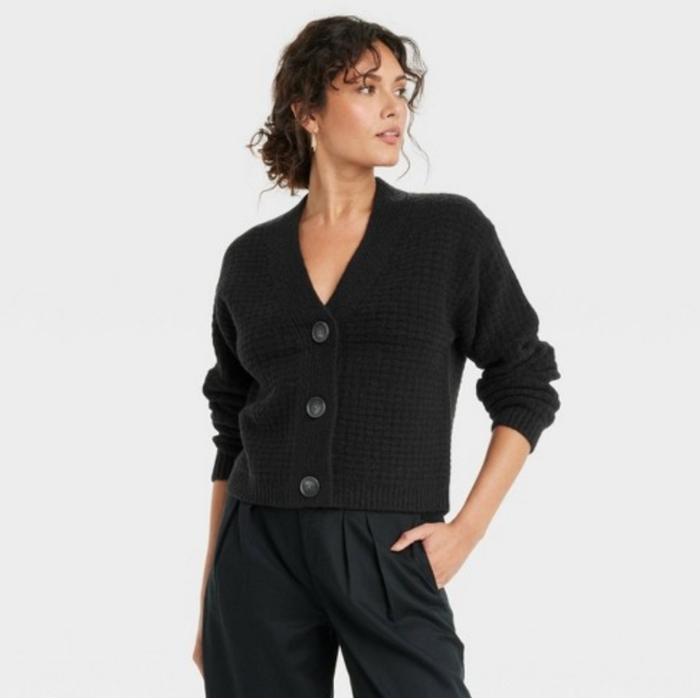 Universal Thread Black Chunky Cardigan XL